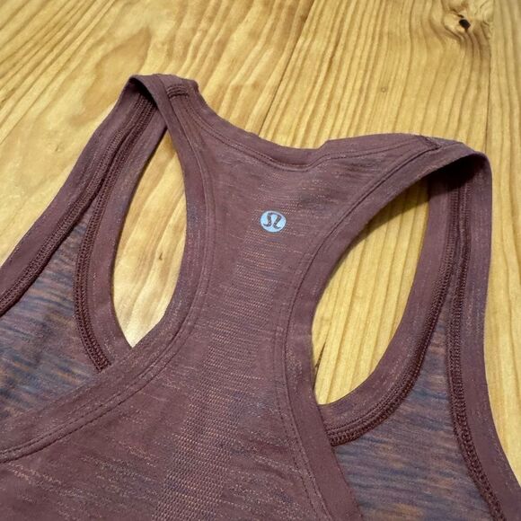 Lululemon Swiftly Tech Racerback Tank Top 2.0 Chroma Check Ancient Copper SZ 2 - Picture 8 of 9